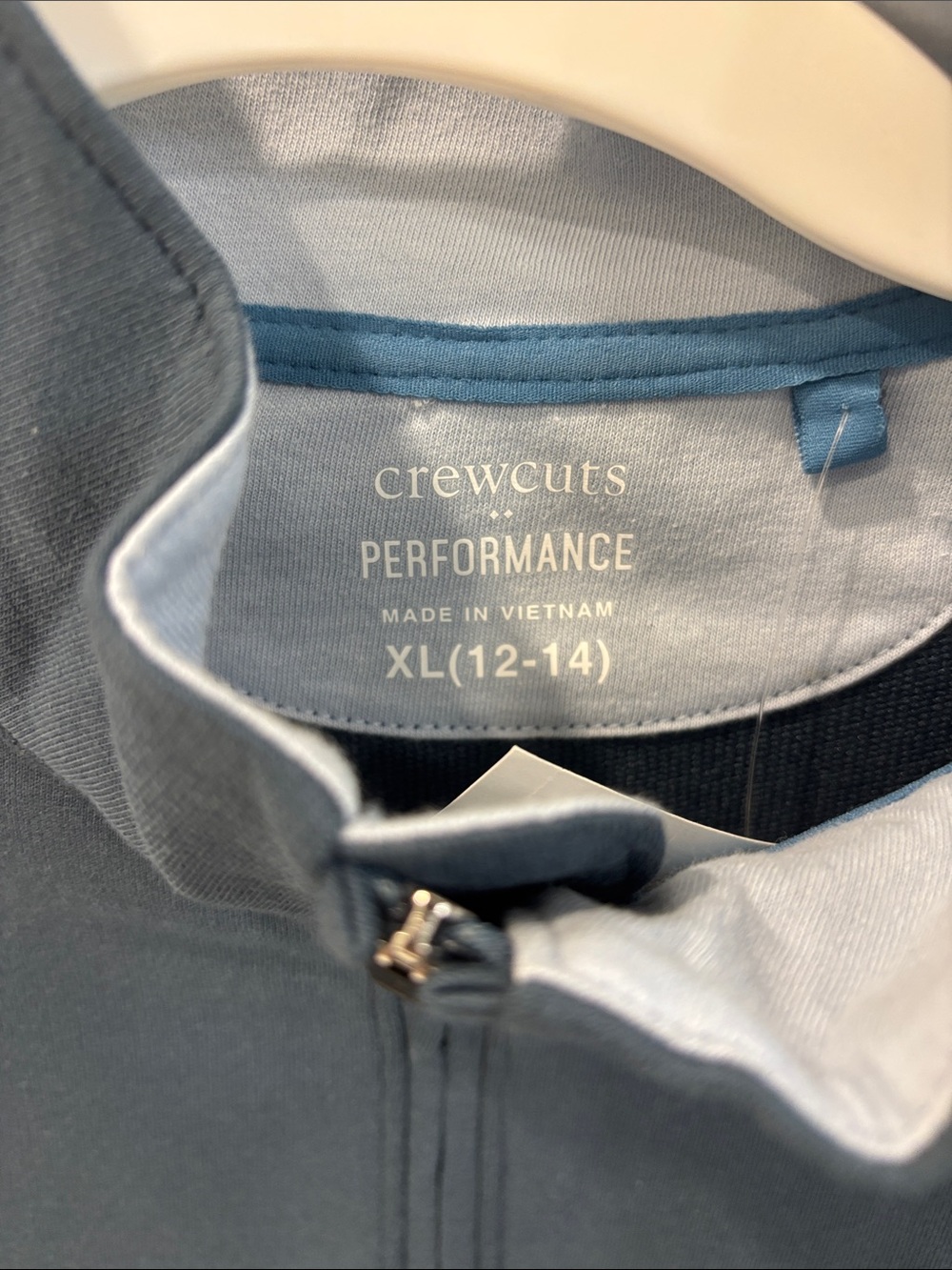 NWT Crewcuts Boys Slate Blue Quarter-Zip Pullover - 12/14 - Picture 2 of 4